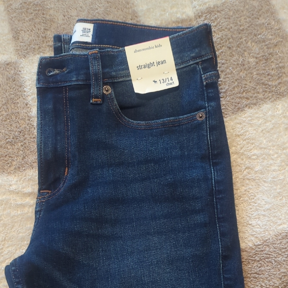 Abercrombie & Fitch Girls Straight Leg Denim Jeans 13/14 Short